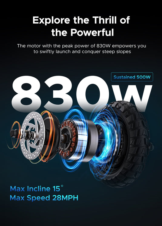 Engwe Y600 Electric Scooter – 830W Peak Power, 70 km Range, Seated & Foldable