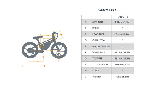 EUNORAU EKIDS-16 Electric Bike