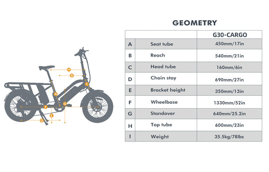 EUNORAU G30-CARGO 48V 500W Electric Cargo Bike